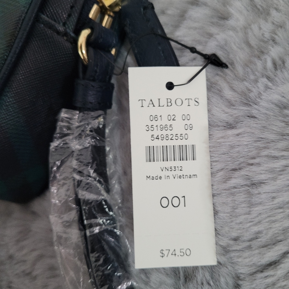 Talbots black watch plaid wristlet - Picture 3 of 8